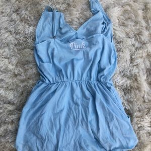 PINK blue comfy romper